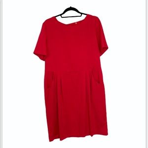 Bright cherry red dress with cut out back detail